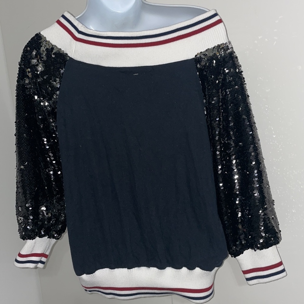 Adidas Black Sequin Logo Sweatshirt - Picture 6 of 6
